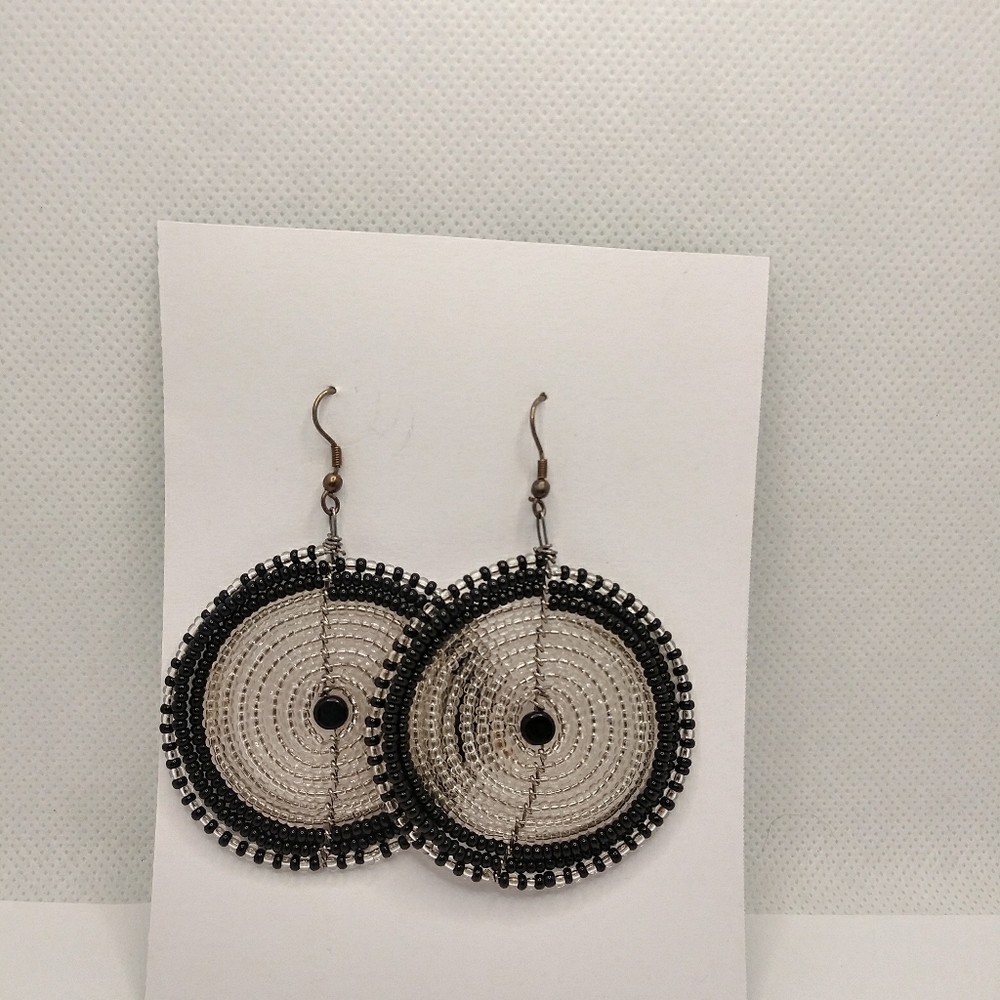Round Beaded Earrings Made in Kenya
